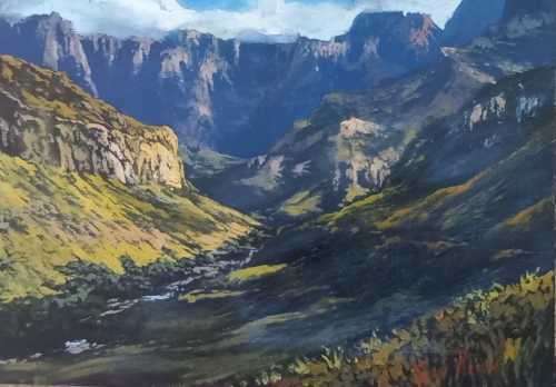Stan Polson unframed 30 x 21 cm