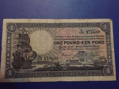 J Postmus - One Pound - FIRST and only issue - SEE PHOTO'S