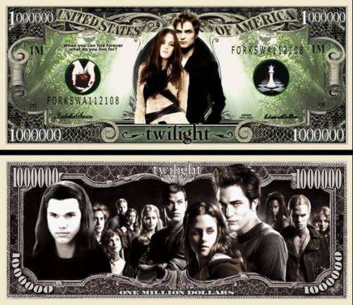 TWILIGHT NOVELTY MILLION DOLLAR BILL