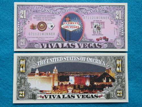 VIVA LAS VEGAS NOVELTY MILLION DOLLAR BILL
