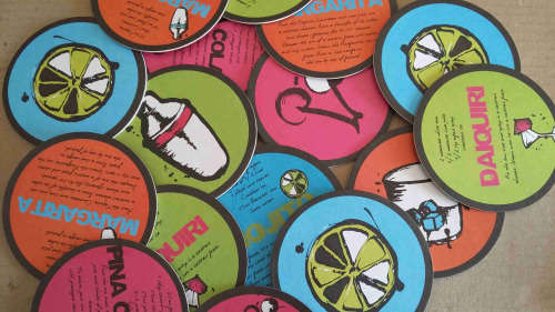 Bar drink coasters 25 assorted                          bw10