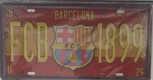 Barcelona metal license plate              mt19