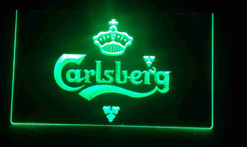 Carlsberg neon sign. 220v                                                             bd2