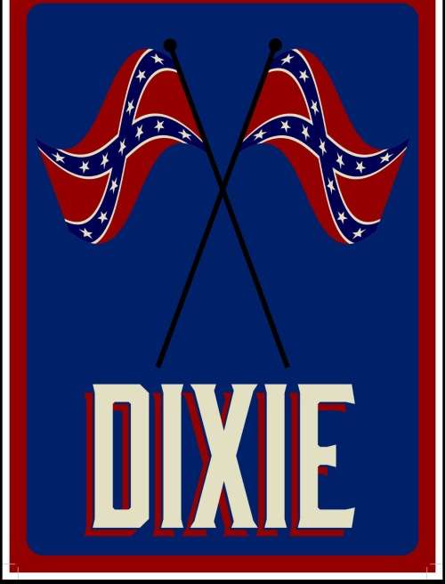 Confederate Dixie metal tin sign                              mt25