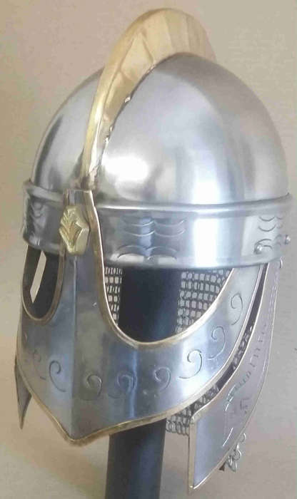 Viking chain mail helmet