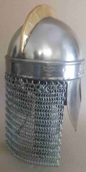 Viking chain mail helmet