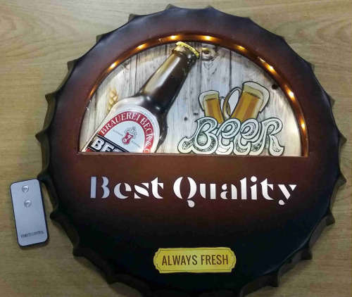 Beer, best quality, metal light sign.
