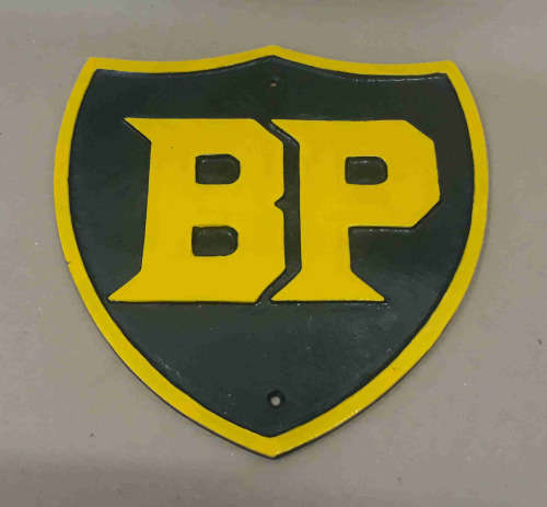 BP Garage cast iron sign.