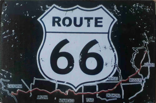 Route 66 metal sign