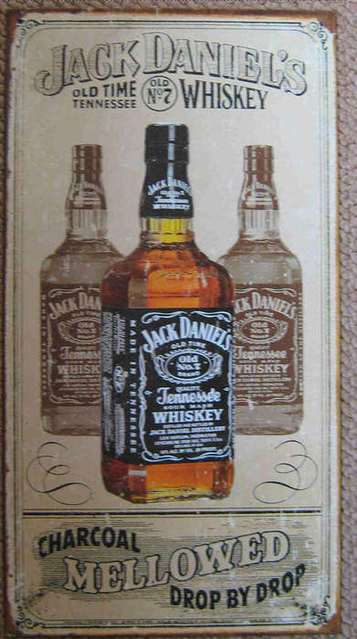 Jack Daniels- Charcoal vintage style metal sign