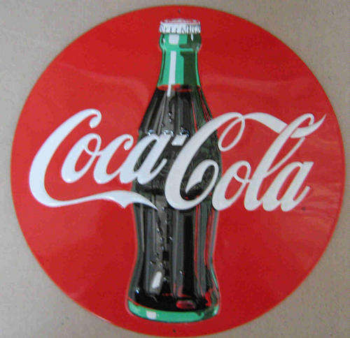 Coca Cola metal sign