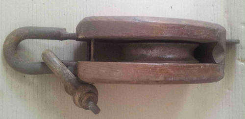 Antique ships sail pulley