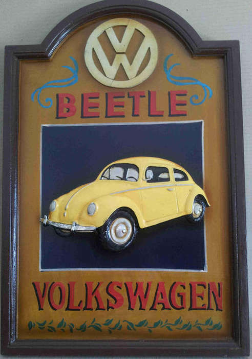 Volkswagen beetle wall plaque                                                          bd1