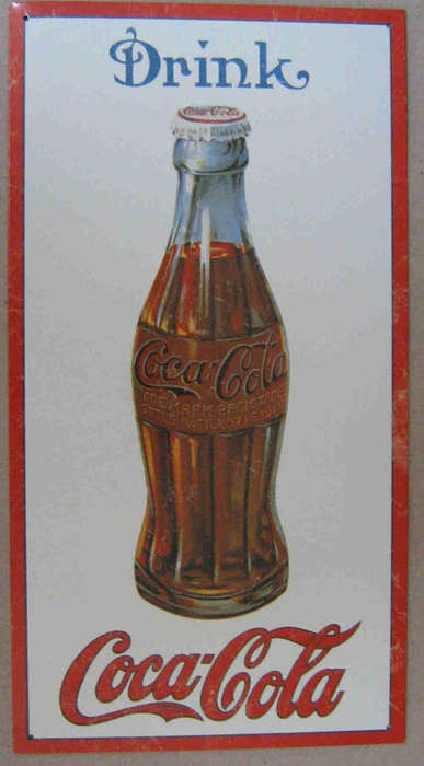 Coca-Cola metal sign                                                                            mt10