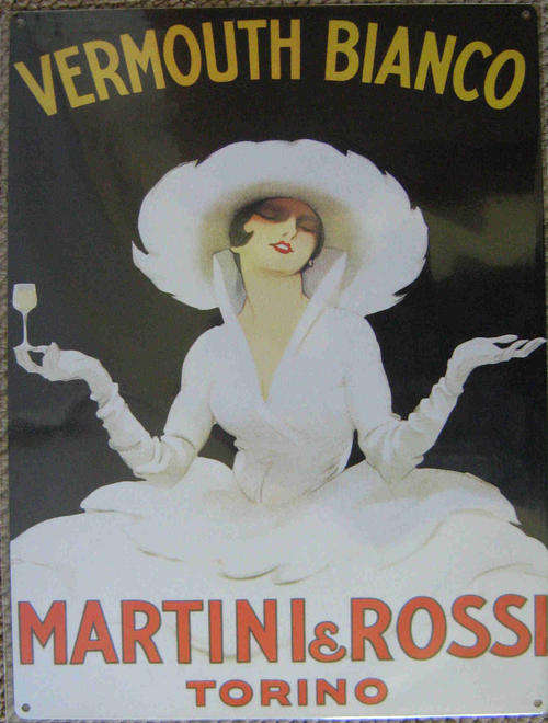 Vernouth Bianco Martini metal sign                        mt4