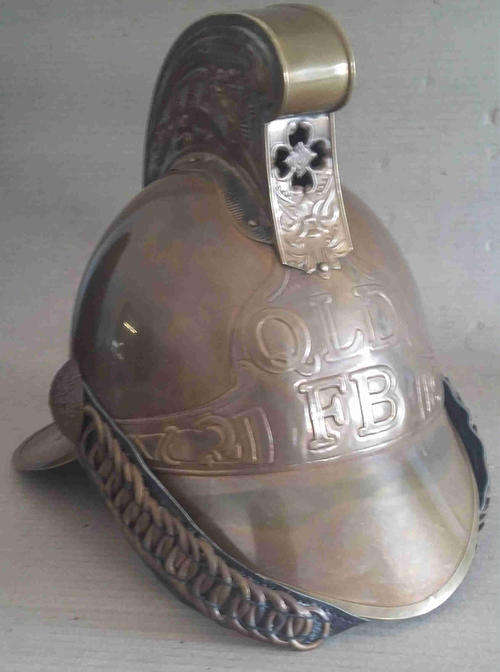 Firemans helmet. Brass.                                                           bd8
