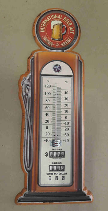 International beer day metal Thermometer