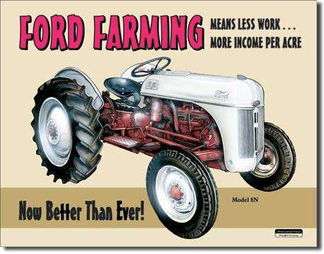 Ford farming model 8N metal sign