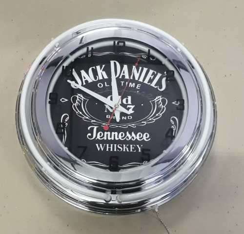 Jack Daniel`s double neon clock. 220V