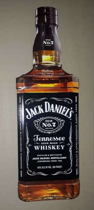 Jack Daniel's Embossed bottle metal sign.