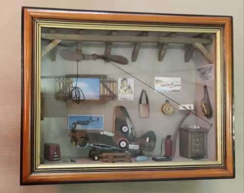 Box frame, airplane workshop.