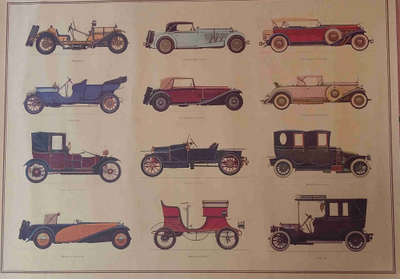 Vintage cars poster