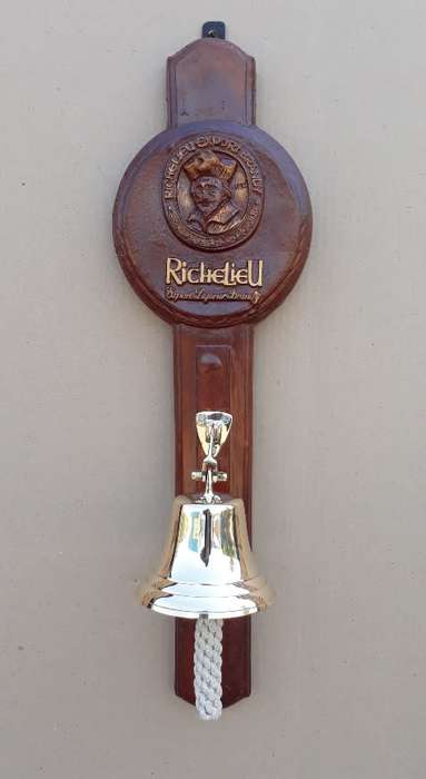 Brass Bell 12cm With Wall Hanging Richelieu Backing