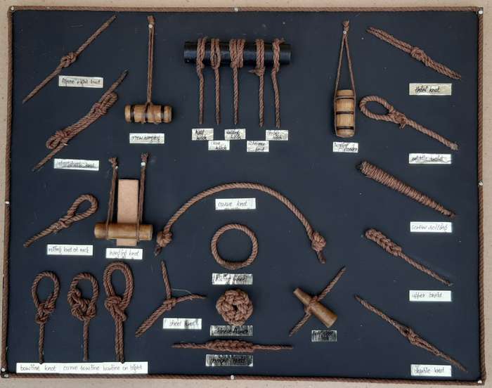Decorative Maritime and Sailors Rope Knot Board c.1900