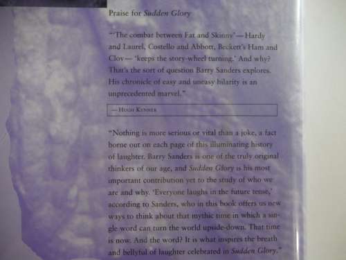 Sudden Glory : Laughter as Subversive History - Hardcover - Barry Sanders