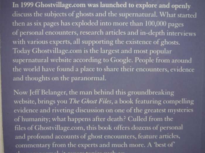 The Ghost Files - Paperback - Jeff Belanger