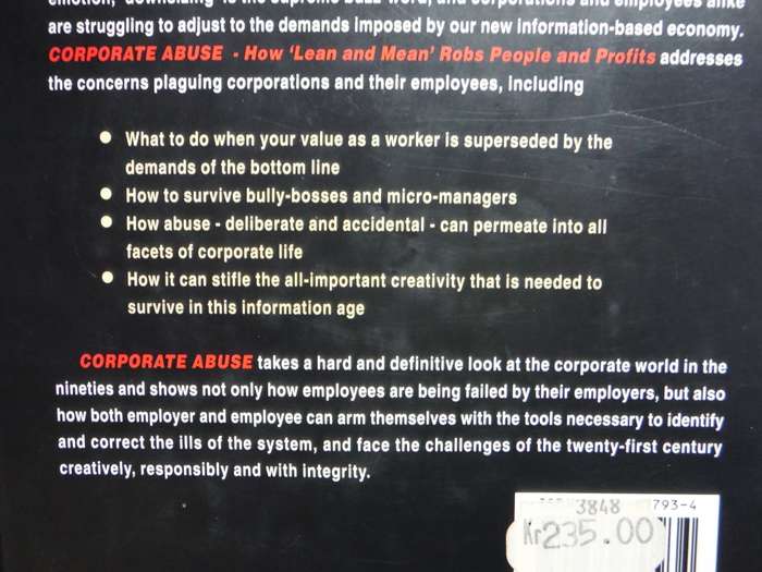 Corporate Abuse - Hardcover - Lesley Wright