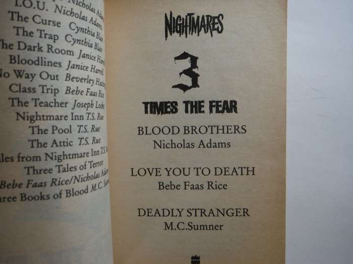 Nightmares : 3 Times the Fear - Paperback - 3 Novels in 1 Volume