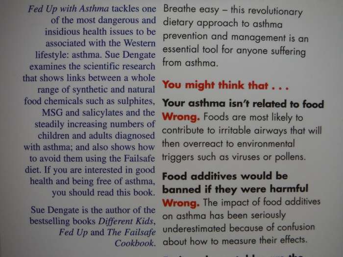 Fed Up With Asthma : How Food Affects Asthma and What You Can Do About it - Sue Dengate