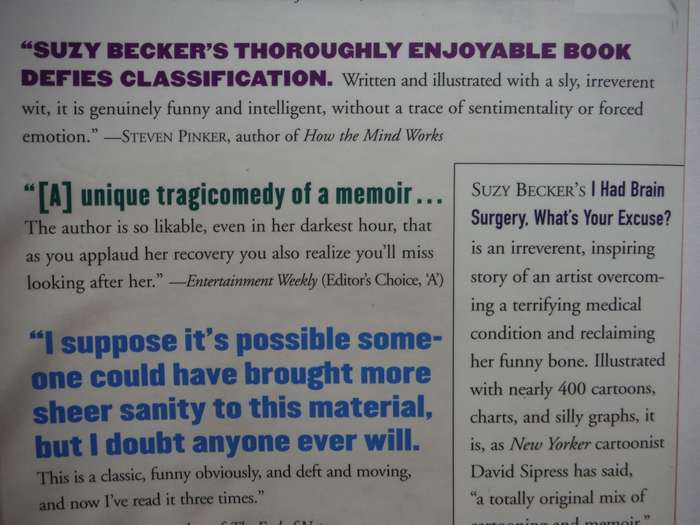 I Had Brain Surgery, What`s Your Excuse? - Paperback - Suzy Becker