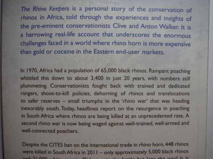 The Rhino Keepers : Struggle for Survival - Paperback - Clive & Anton Walker