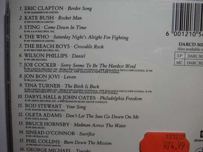 Two Rooms : Celebrating the Songs of Elton John and Bernie Taupin - CD