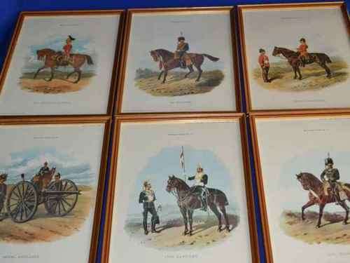 Chromolithograph Prints, supplements to The Army and Navy Gazette set of 6