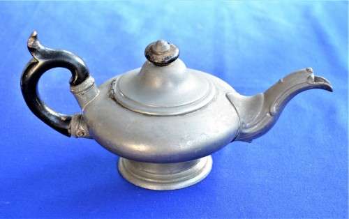 Antique Pewter Bachelor Tea Pot c1840s