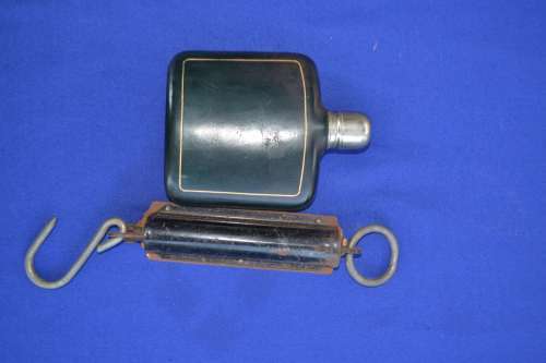 Vintage Hip Flask and Scale