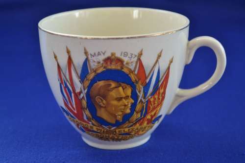 Tea Cup Commemorating the Coronation of King George VI and Queen Elizabrth 1937