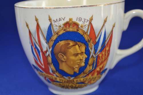 Tea Cup Commemorating the Coronation of King George VI and Queen Elizabrth 1937