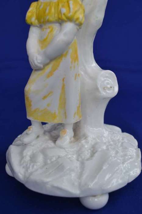 Royal Worcester Antique Young Girl Figure Candle Holder