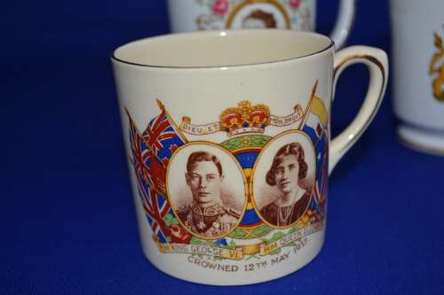 British Royal Family Commemorative Mugs - 3 Pieces