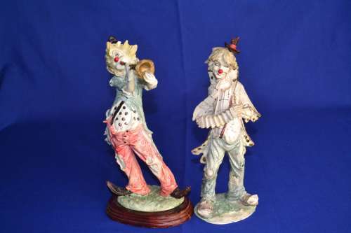 Pair of Vintage A. Santini Hobo Clown Figures