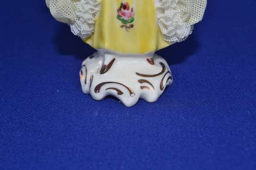 Vintage Dresden Lace Porcelain Figurine - Germany