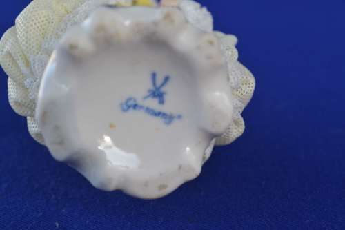 Vintage Dresden Lace Porcelain Figurine - Germany