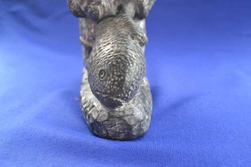 Wolf Original Sculpture - Inuit Fisherman