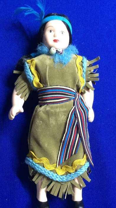 Original All Porcelain Dolls of the World Doll #45 American Indian
