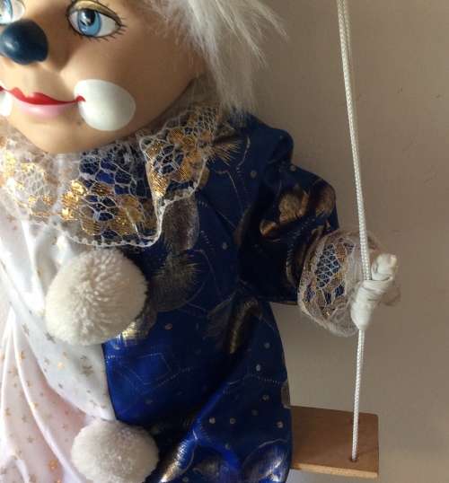 Vintage Hanging Clown on Swing