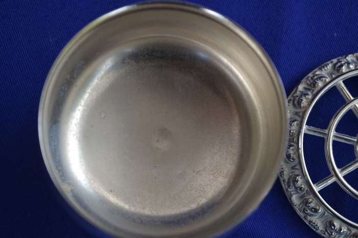 Small Silver Plated Posy Stand with Frog